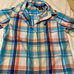 Kids wrangler short sleeve button up
